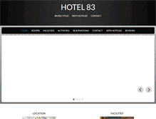 Tablet Screenshot of hotel83.com